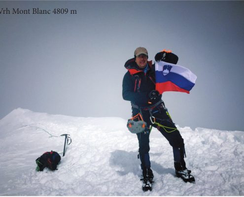 Na Mont Blancu, najvišjem vrhu Alp.