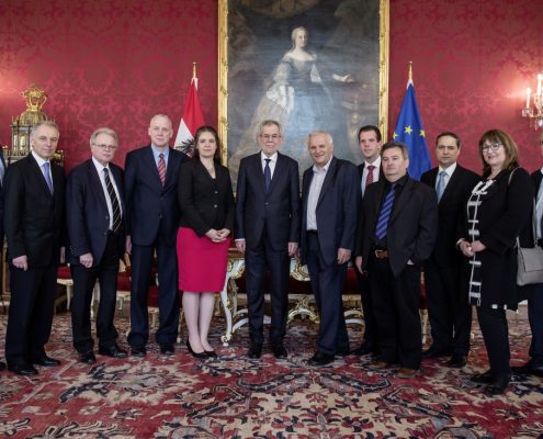 Novi avstrijski predsednik Alexander van der Bellen je prvič sprejel predstavnike sosvetov narodnih skupin.