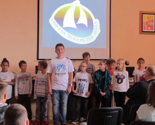 Učenci slovenščine na reški OŠ Pećine se predstavijo OŠ Kidričevo. Foto: Marjana Mirković