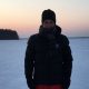 Robert Mavsar med sprehodom po zaledenelem jezeru na Finskem